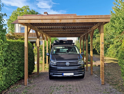 Carport aus Holz für Wohnmobil, 3 m hoch 