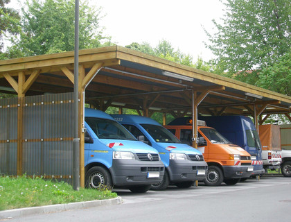 Carport Reihenanlage aus Holz 3 m hoch 0020